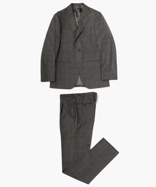 セール】 Super170'sウール 段返り3Bスーツ LORO PIANA WISH MADE IN