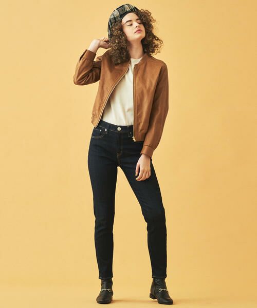 セール】 ラムレザー ジップアップブルゾン （レザーブルゾン