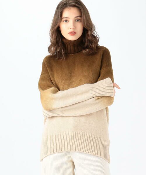 セール】 ファインウールハンギングダイ ハイネックプルオーバー