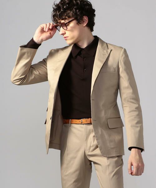 セール】 ストレッチコットンツイル 2Bテーラードジャケット REGGIANI