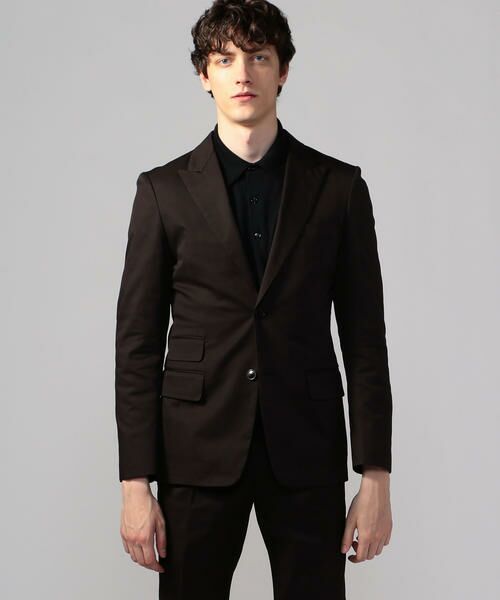 セール】 ストレッチコットンツイル 2Bテーラードジャケット REGGIANI