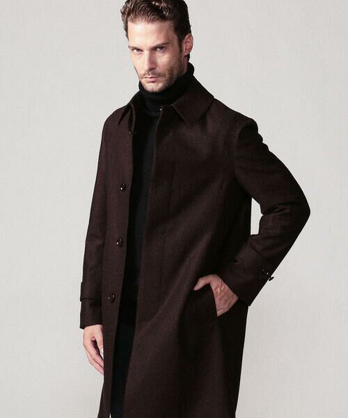 セール】 ウールカシミヤフランネル ステンカラーコート ERMENEGILDO