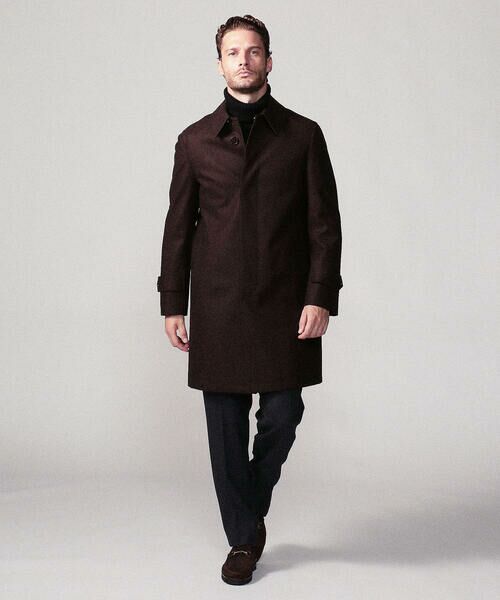 セール】 ウールカシミヤフランネル ステンカラーコート ERMENEGILDO