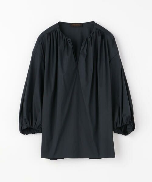 セール】 ストレッチブロード フロントギャザーブラウス （シャツ