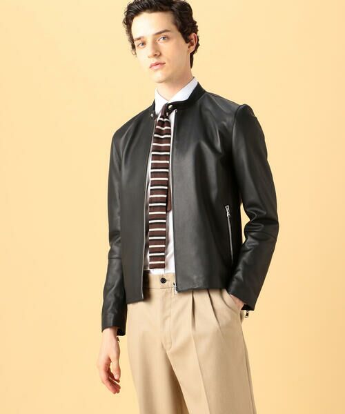 セール】 DENIM×TOMORROWLAND ラムレザー シングルライダース