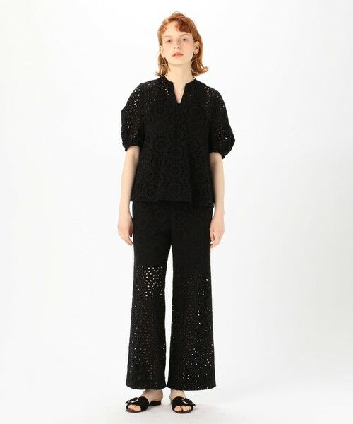 セール】 コットンカットワークレース パフスリーブブラウス （シャツ