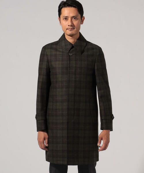 セール】 ウールカシミヤフランネル ステンカラーコート ERMENEGILDO