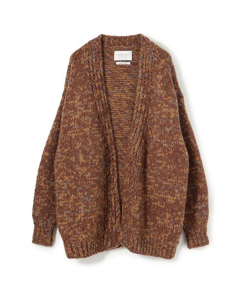 セール】 ミックスヤーン ボタンレスハンドニット （カーディガン