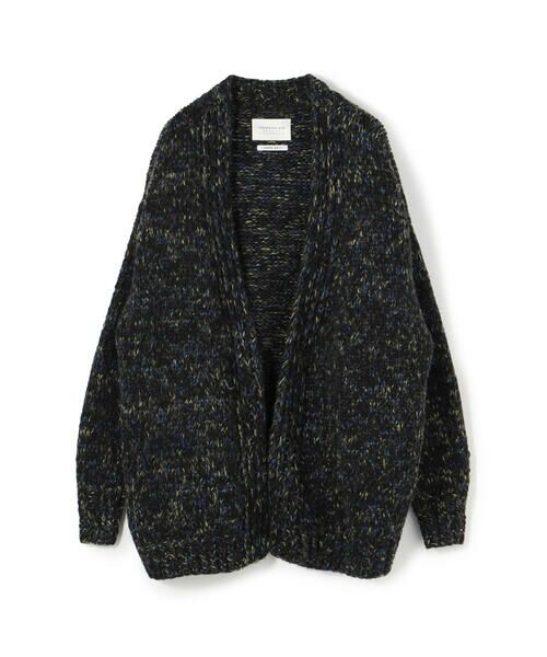 セール】 ミックスヤーン ボタンレスハンドニット （カーディガン