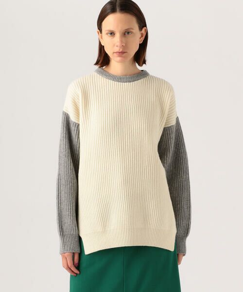 セール】 ウールナイロン クルーネックプルオーバー （ニット