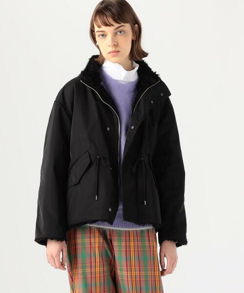 セール】 ポリエステルツイル リバーシブルショートモッズコート