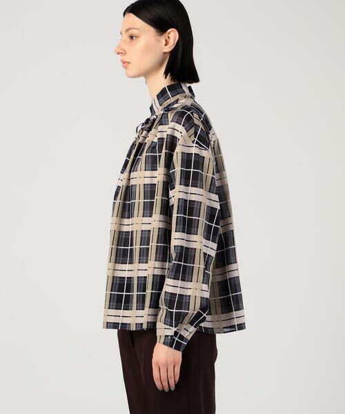 セール】 シアータータンチェック ハイネックブラウス （シャツ