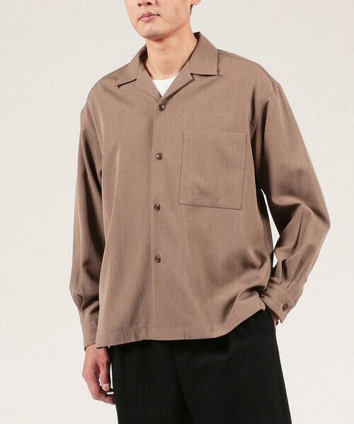 セール】 ウールレーヨン オープンカラーシャツ （シャツ・ブラウス