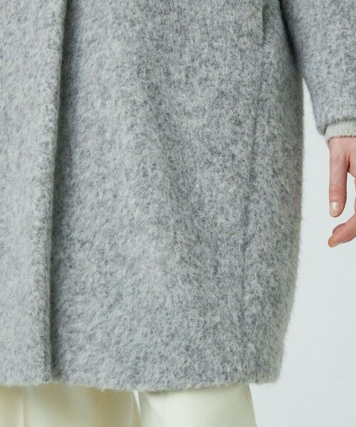 セール】 ウールアルパカバルキー ステンカラーコクーンコート