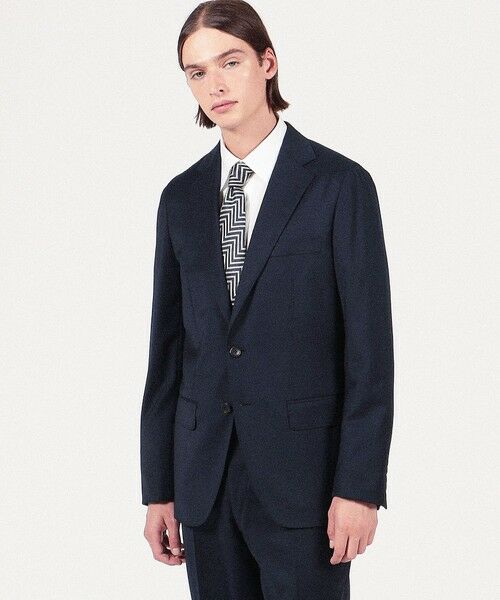 セール】 ストレッチサキソニー シングルブレステッド2Bジャケット