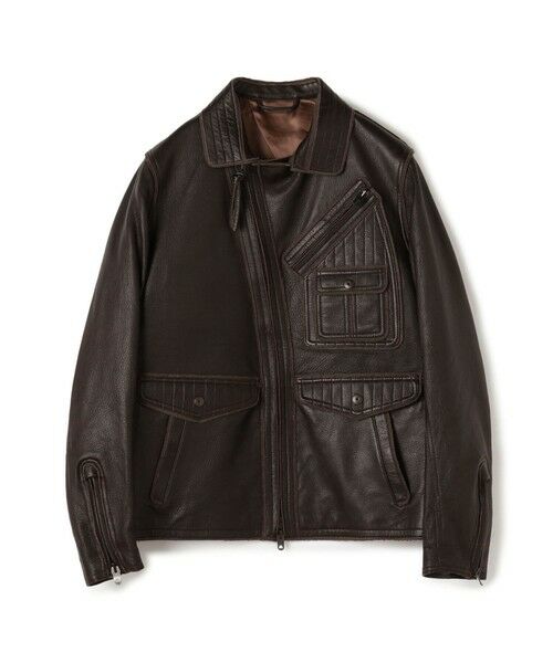 セール】 ゴートレザー ライダースジャケット （レザーブルゾン