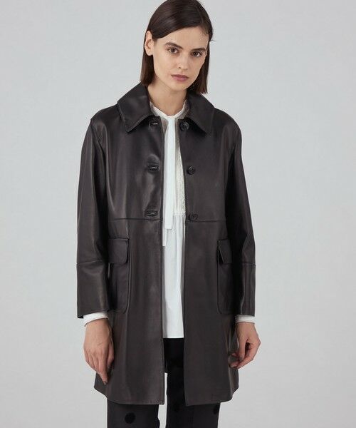 セール】 アニリンレザー ステンカラーコート （ステンカラーコート