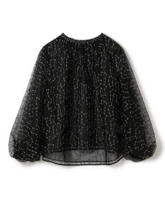 セール】 ビーズチュールエンブロイダリー スタンドボートネック