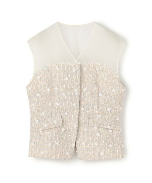 セール】 ラッピングツイード Vネックジレ （ベスト）｜TOMORROWLAND