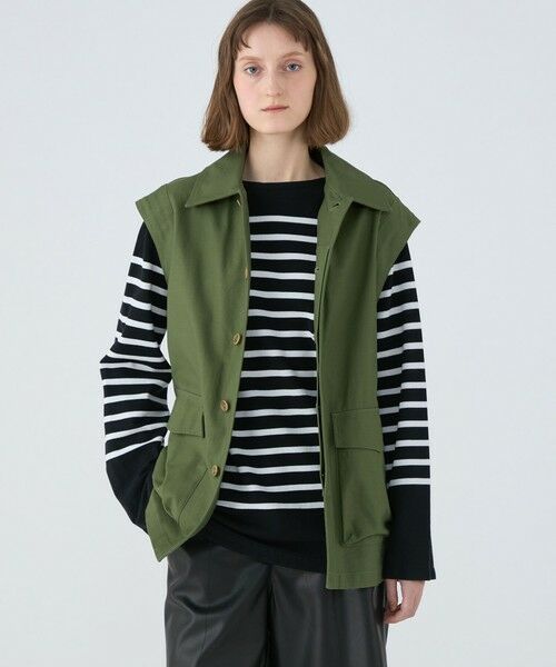 スラブバックサテン ミリタリージャケット （ミリタリージャケット