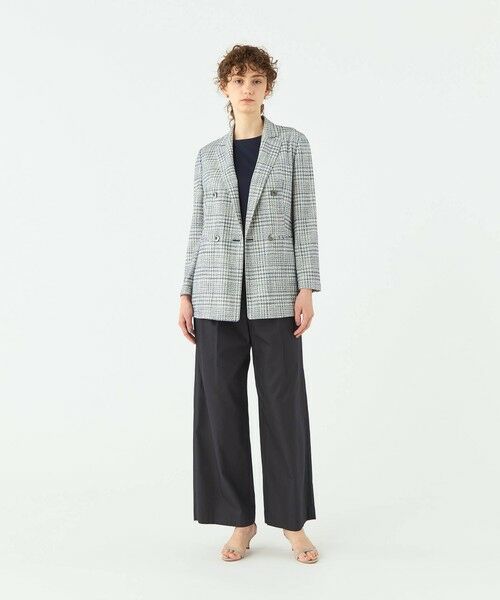 シャドーグレンチェック ダブルブレストライトジャケット （テーラード
