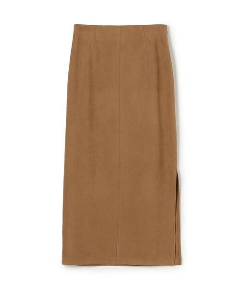 フェイクスエード Iラインマキシスカート （ロング・マキシ丈スカート