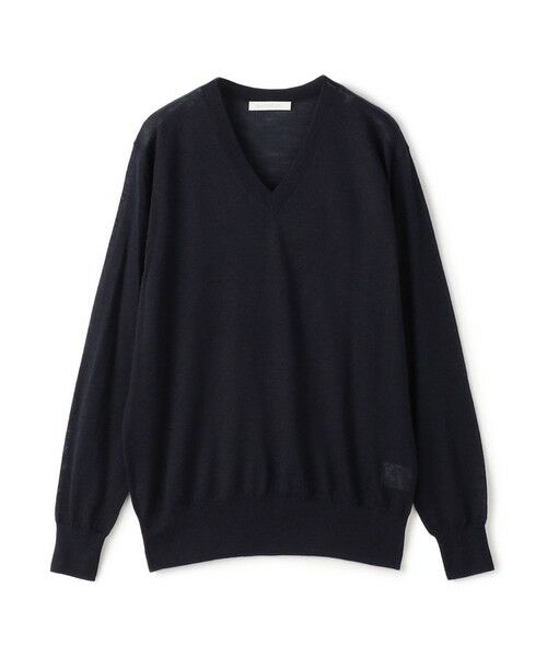 セール】 ウーステッドカシミヤ Vネックプルオーバー （ニット