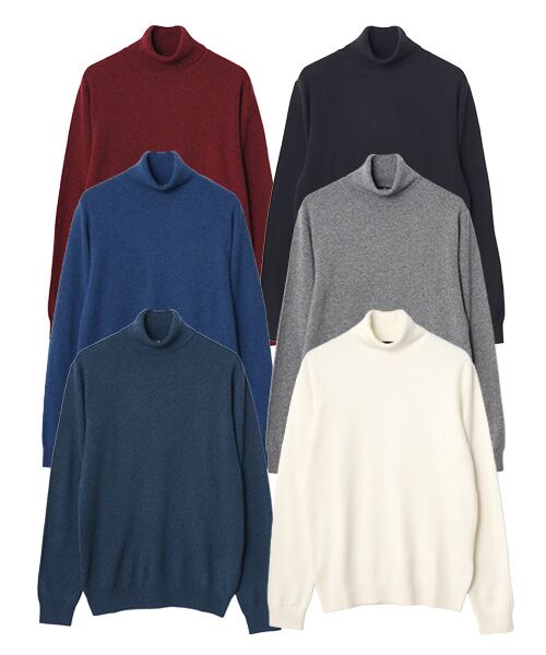 セール】 カシミヤ タートルネックセーター【S/M/L】 （ニット