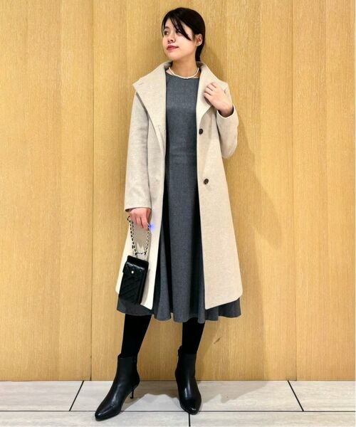日本製／2WAY衿】スタンドカラー ロングコート （その他アウター