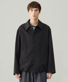 セール】 【男女兼用】フラノライク ハーフジップ シャツブルゾン [24