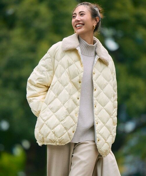 セール】 【自宅で洗濯OK / ファー襟取り外し可能】TAIONコラボ ボア襟