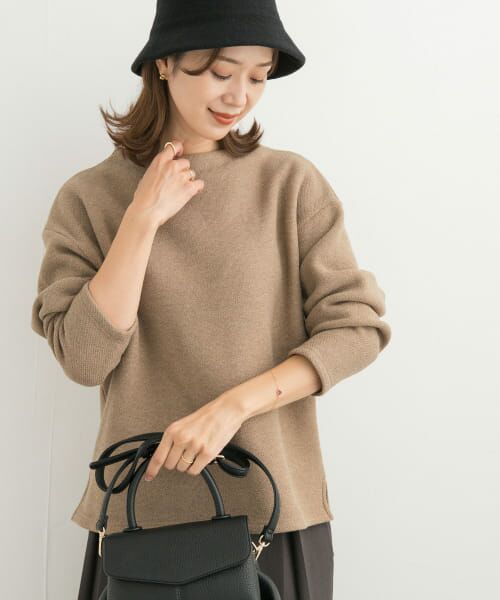 セール】 メランジ裏起毛ボトルネックプルオーバー （その他トップス