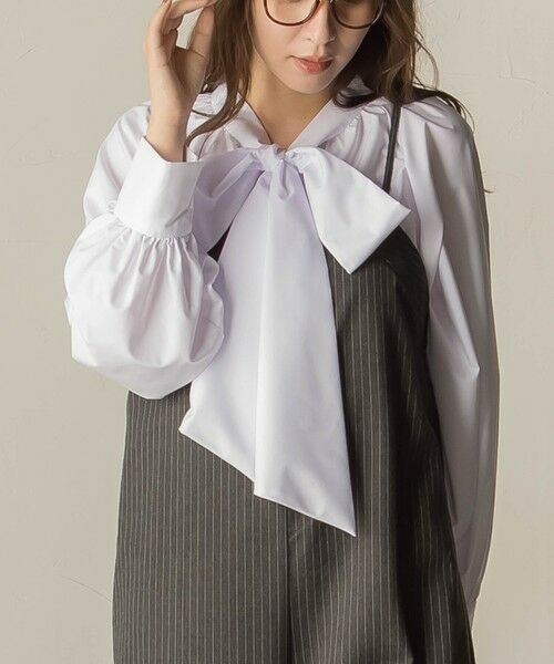 セール】 ビッグリボンブラウス≪洗濯機で洗える≫ （シャツ・ブラウス