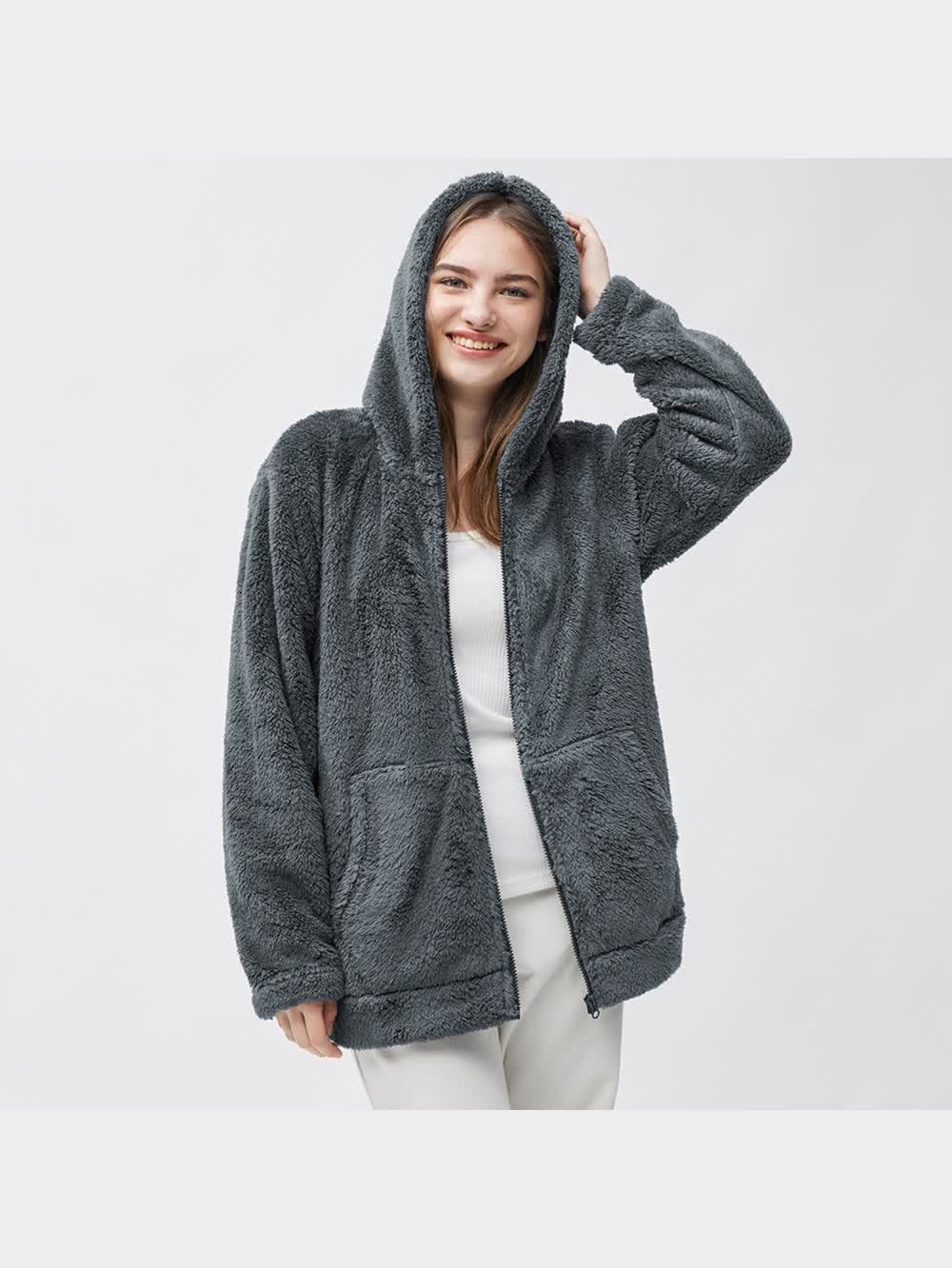 GU公式 | マシュマロフィールラウンジパーカ(長袖)+E(セットアップ可能)