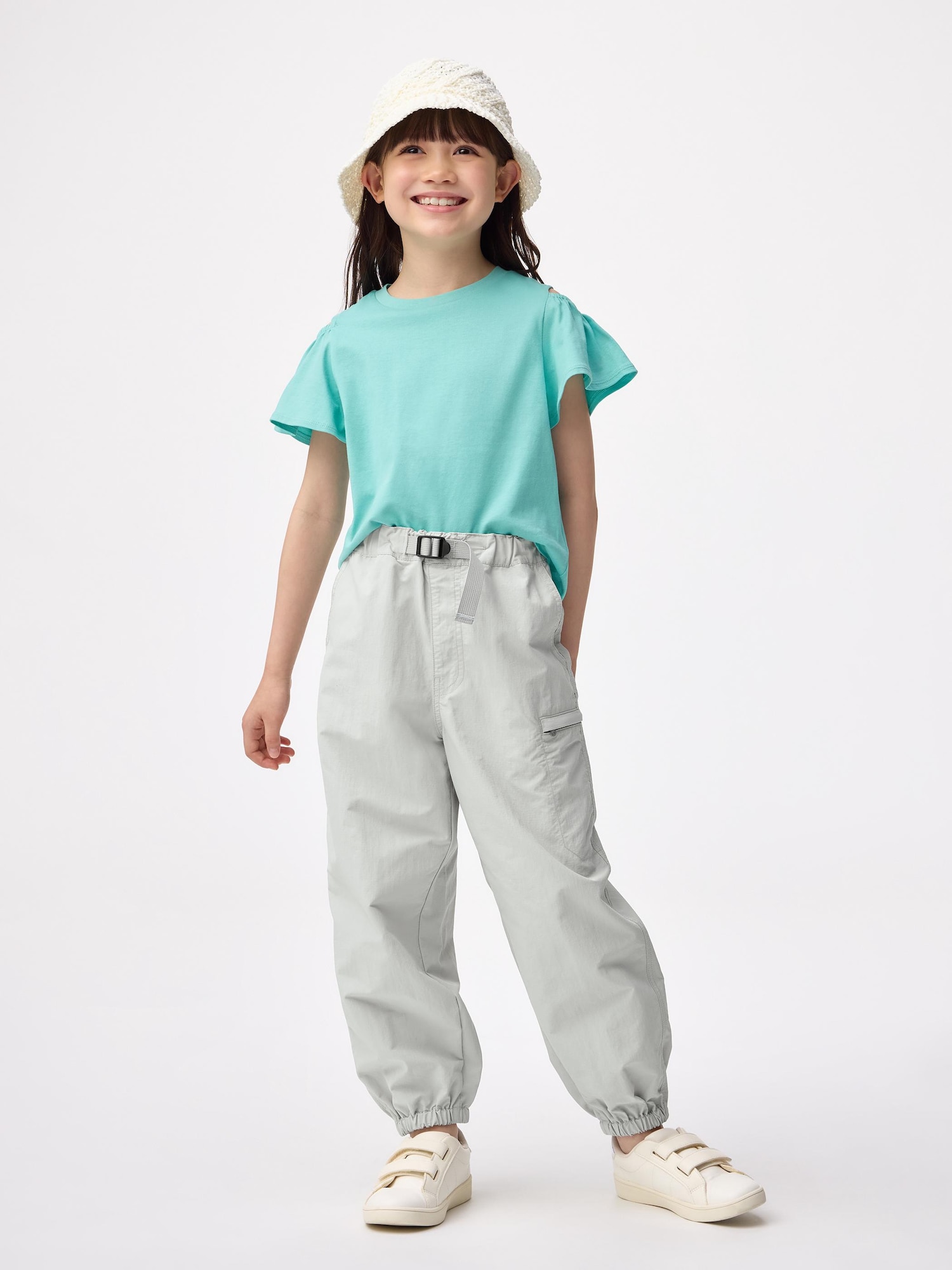 GU公式 | KIDS(男女兼用)ドライワイドジップジョガーパンツ