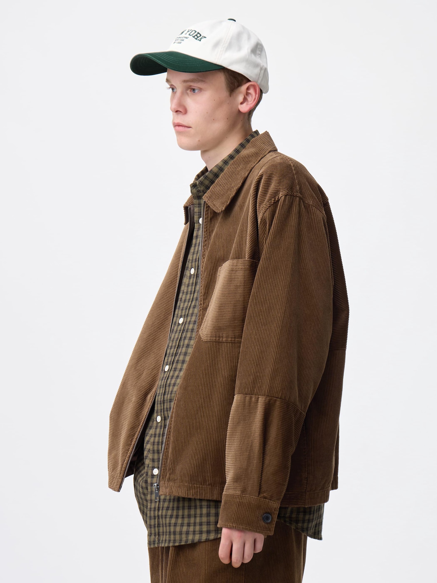 Corduroy Zip-Up Shirt Jacket | GU US