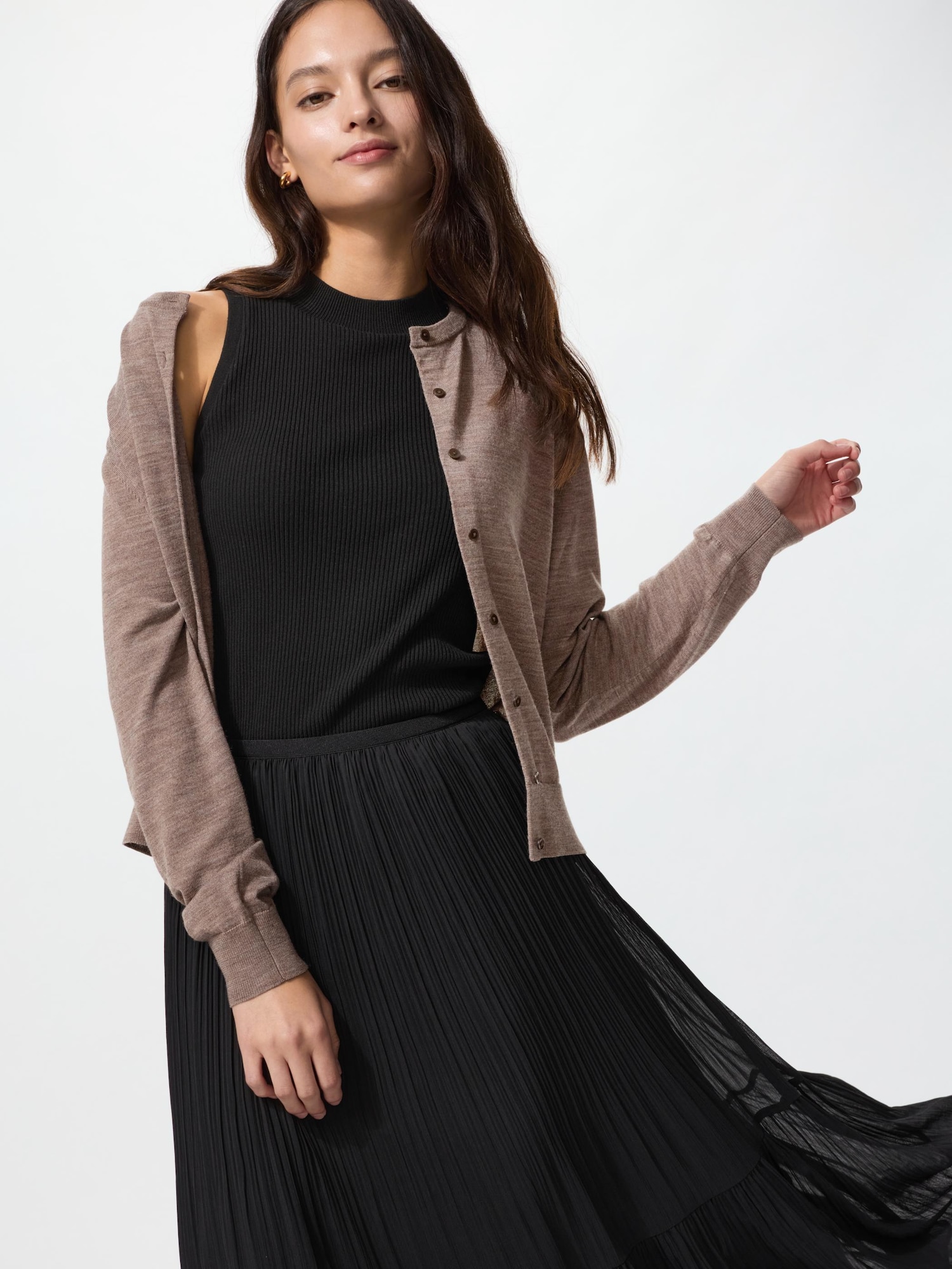 ユニクロ公式 | メリノクルーネックカーディガン