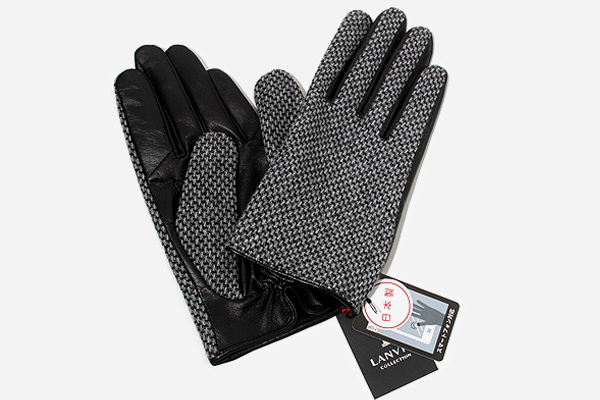 ランバン ラムレザーグローブ 手袋 カシミヤ 24センチ ランバン
