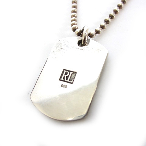 ラルフローレン RALPH LAUREN ロゴ ドッグタグ ネックレス 925 ボール