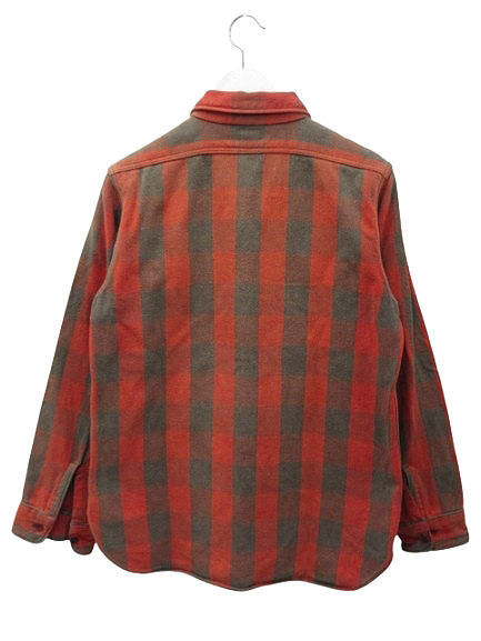 ウエアハウス WAREHOUSE 長袖 チェック柄 ネルシャツ L レッド