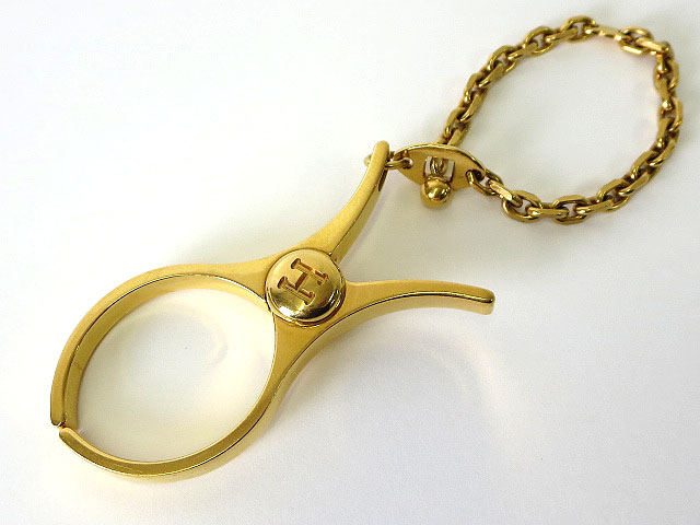 エルメス HERMES グローブホルダー フィルー ゴールド 金属素材 バッグ