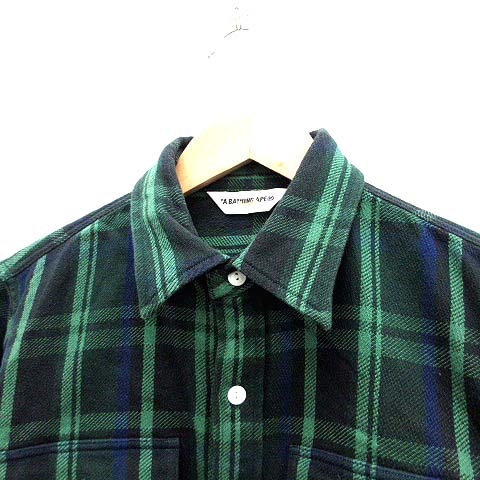 アベイシングエイプ A BATHING APE classic シャツ ネルシャツ 長袖