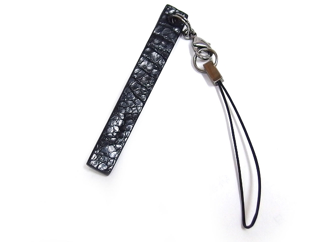 グッチ GUCCI 携帯ストラップ チャーム レザー クロコ型押し ロゴ