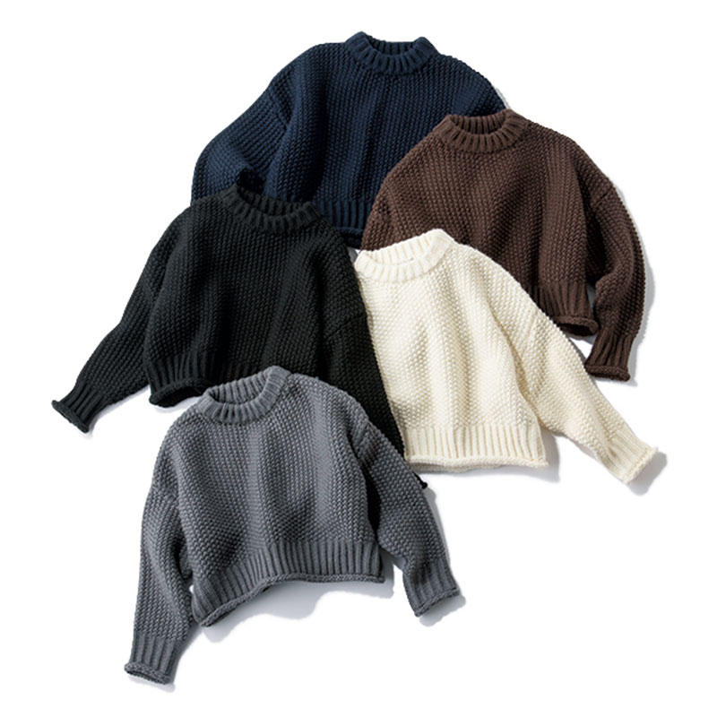 イロチ買い推奨】高見え『クロップドニット』がゆるボトムスに最適