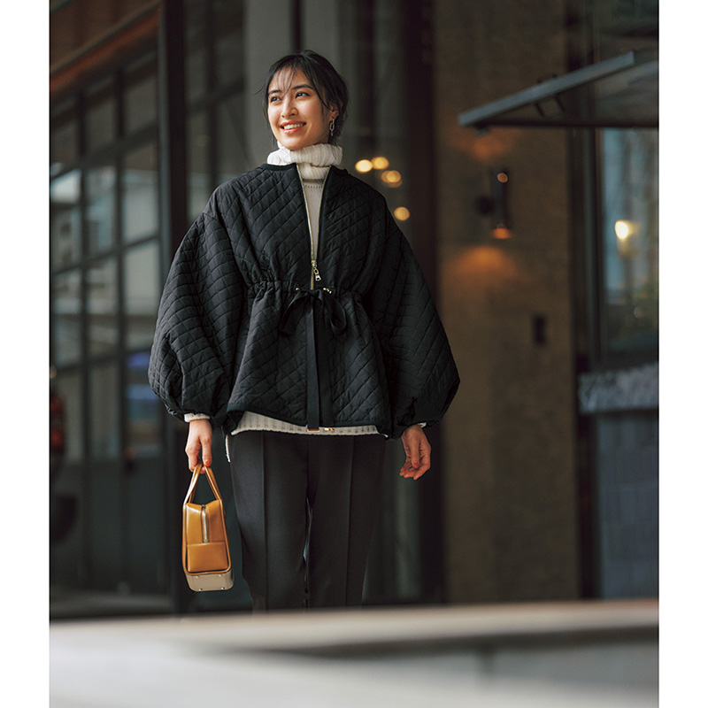 ママの万能冬アウター】きちんと見え『キルティングコート』は送迎にも