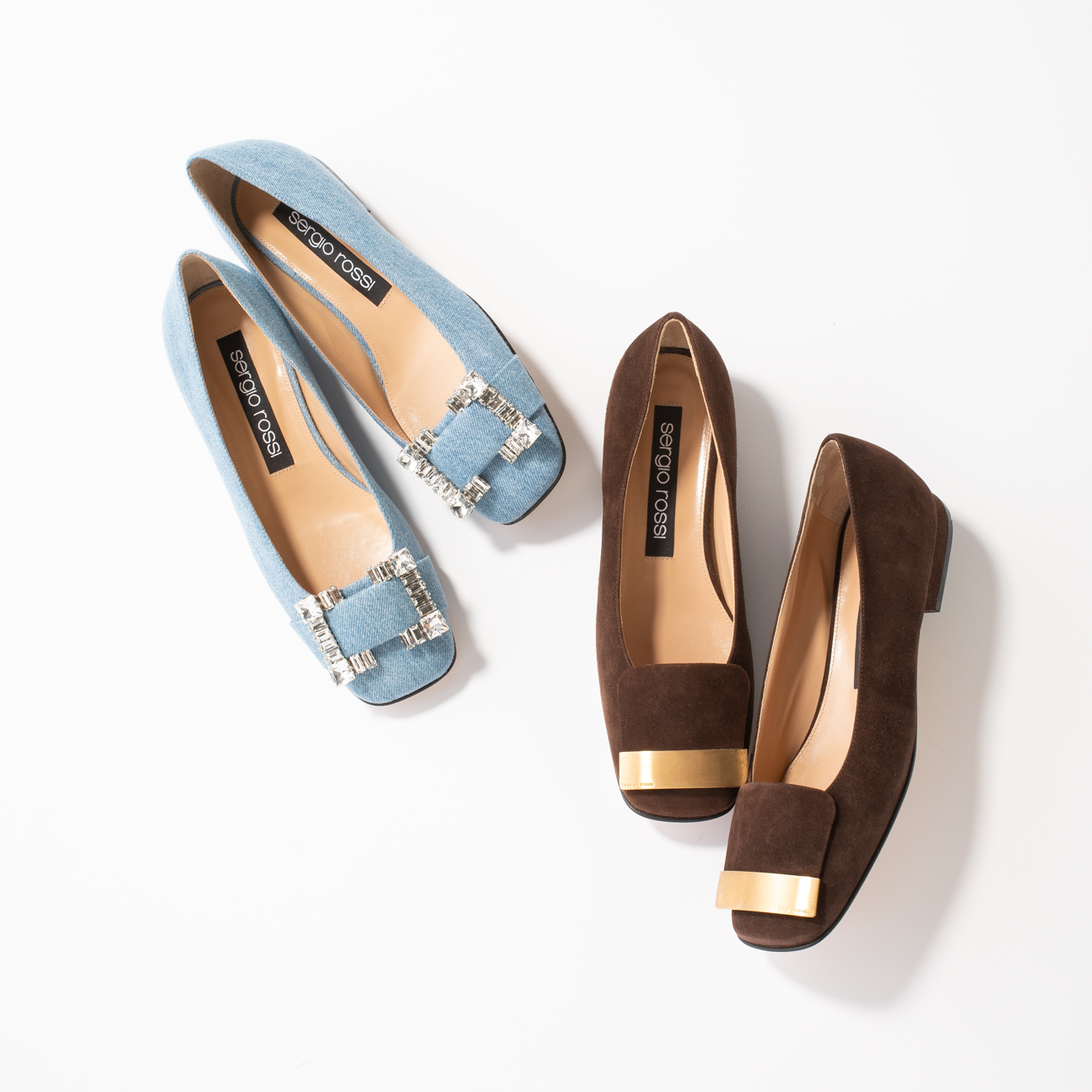 スクエアトゥが今ほしい！【セルジオ ロッシ】の「バレエシューズ」 | VERY