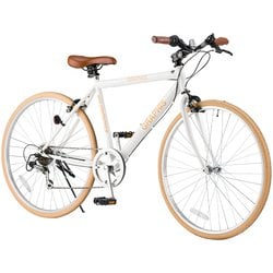 手渡し限定 クロスバイク ホワイト 700C 24段変速.LEDオートライト