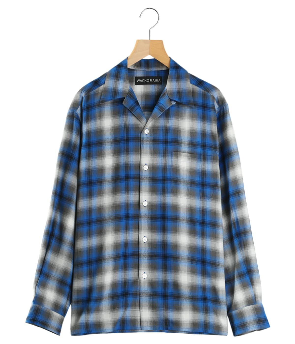 OMBRE CHECK OPEN COLLAR SHIRT L/S ( TYPE-1 ) | WACKO MARIA