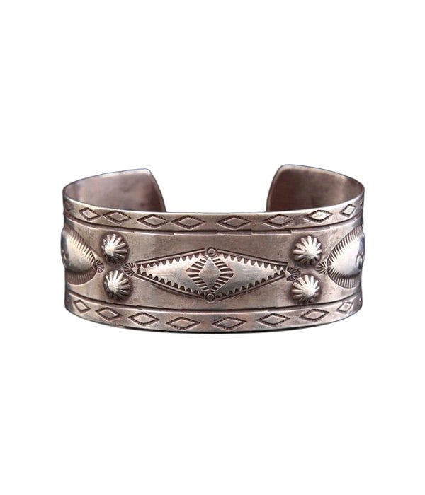 1940's CUFF NAVAJO HAND STAMPED | Native American Jewelry