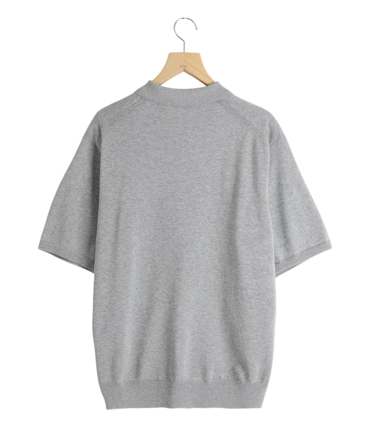 COTTON WASHI KNIT HALF SLEEVE POLO SWEATER | ATON(エイトン